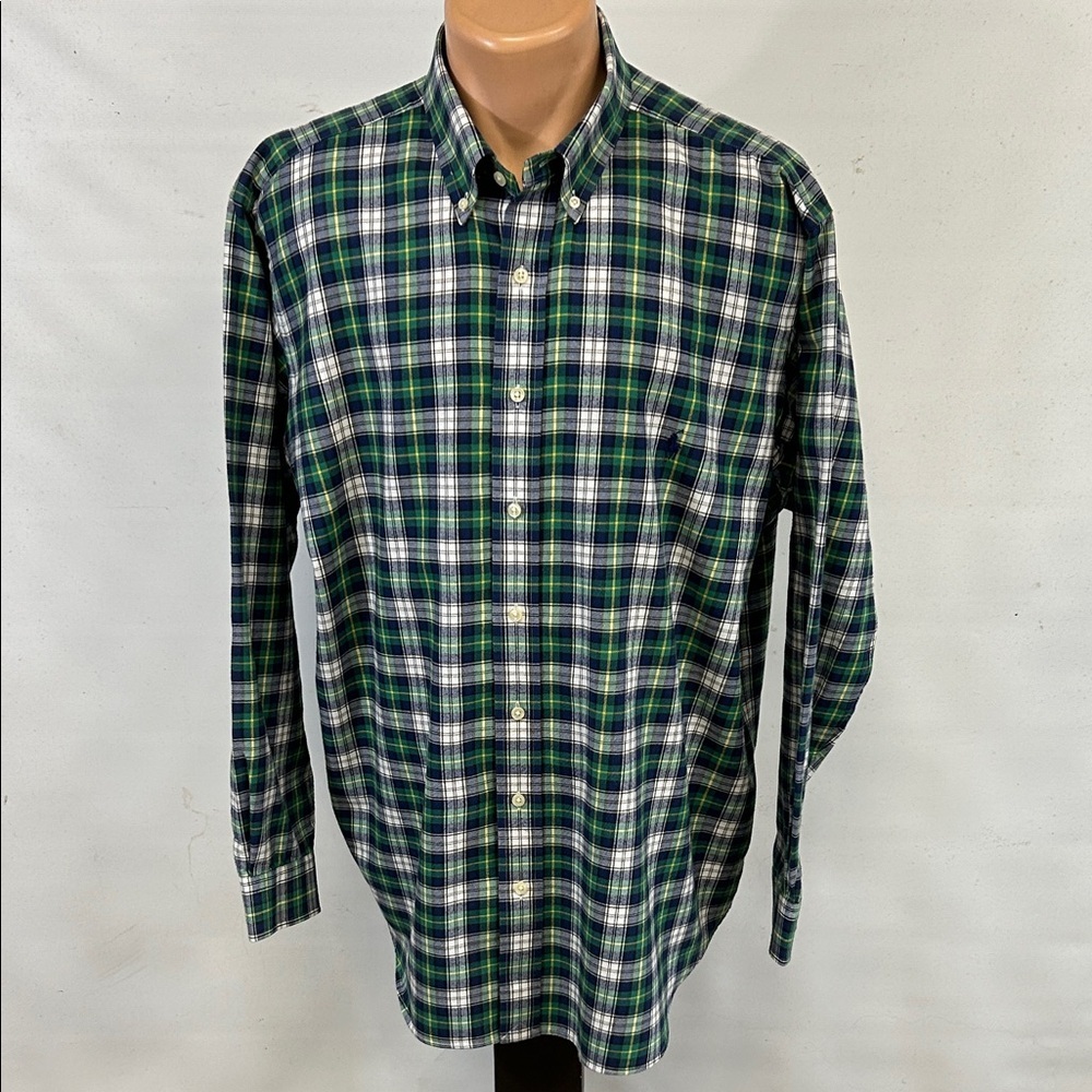 Ralph Lauren long sleeve button down collar flannel shirt.  1XB